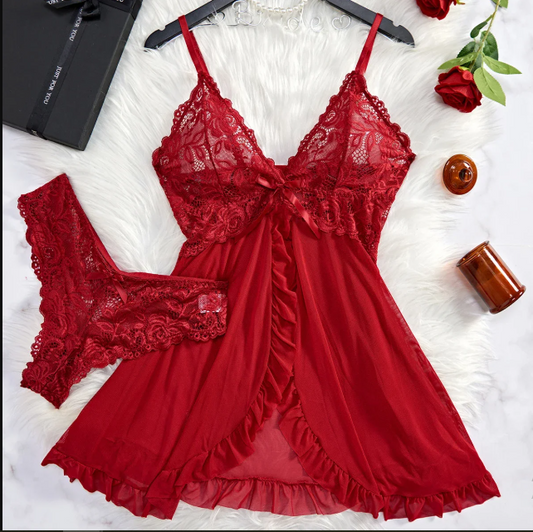 Nuisette Festive  – Dentelle Florale