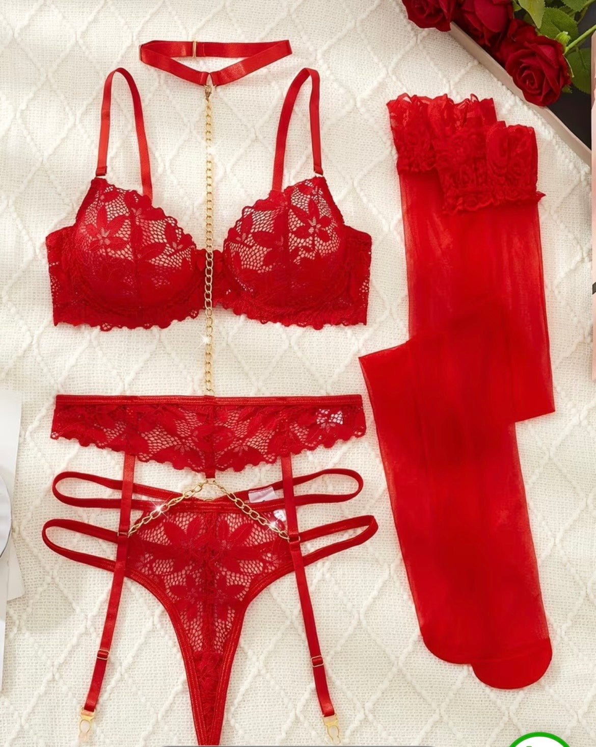 Ensemble 5 pièces Rouge Vitalia