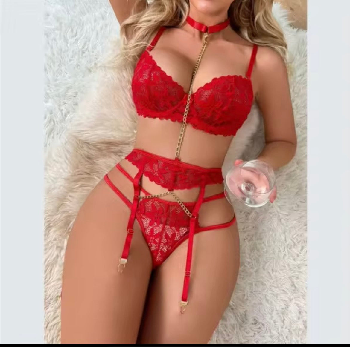 Ensemble 5 pièces Rouge Vitalia